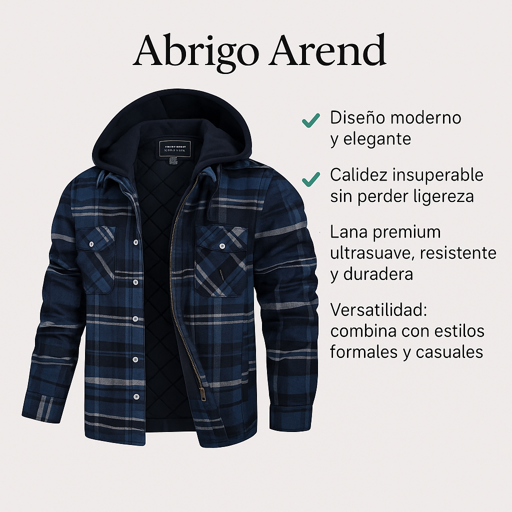 Arend – Abrigo cálido para hombre de mezcla de lana de primera calidad